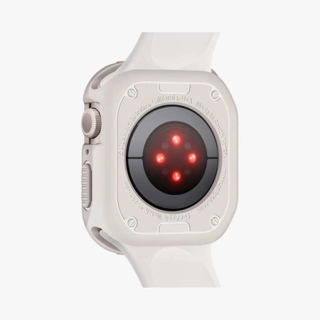 Etui Spigen Rugged Armor na Apple Watch 4 / 5 / 6 / 7 / 8 / 9 / SE (44 / 45 mm) - beżowe