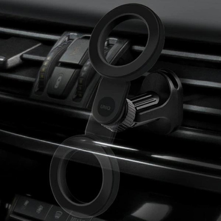 Uchwyt samochodowy UNIQ Trelix Car magnetyczny na kratkę nawiewu - czarny