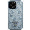 Guess GUHCP13LP4TPB iPhone 13 Pro / 13 6,1" niebieski/blue hardcase 4G Triangle Logo Cardslot