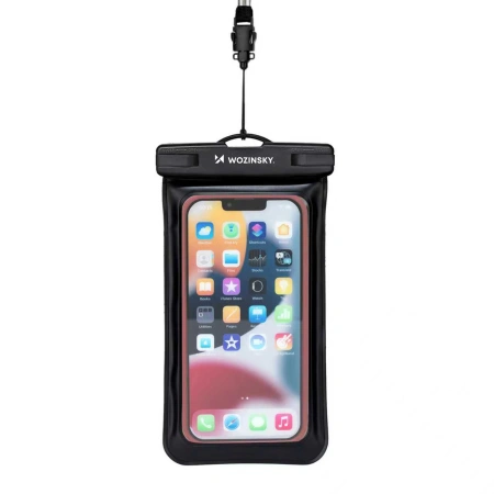 Etui Wozinsky WWE-01 wodoodporne z opaską do telefonu armband PVC - czarne