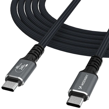 Kabel Wozinsky WPS-UY42S USB-C USB4 40Gb/s 240W 2m 4K - czarny