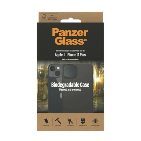 Etui PanzerGlass Biodegradable Case do iPhone 14 Plus / 15 Plus - czarne