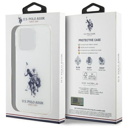 U.S. POLO ASSN. ETUI CASE POKROWIEC DO IPHONE 15 PRO MAX 6,7 SHINY BIG LOGO