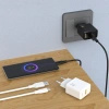 Ładowarka sieciowa Dudao A23TEU 2.4A GaN USB-A z kablem USB-A - USB-C - czarna