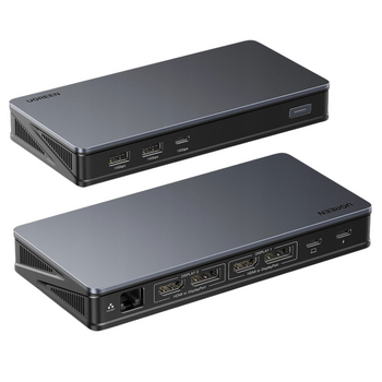 UGREEN HUB ADAPTER USB-C DO 2X USB-A 2X USB-C 2X HDMI 2X DISPLAYPORT Z RJ45