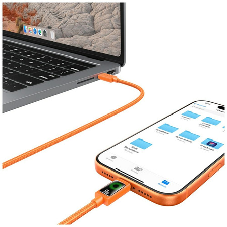 Kabel USAMS SJ773 PD 60W USB-C/USB-C     1.2m pomarańczowy