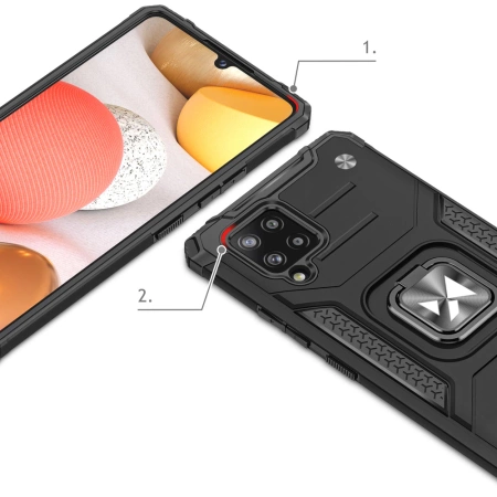 WOZINSKY POKROWIEC RING ARMOR DO SAMSUNG GALAXY A42 5G PANCERNE MAGNETYCZNE