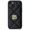 DKNY ETUI DO IPHONE 15 PLUS 6.7 QUILTED STACK LOGO WERSJA CZARNA POKROWIEC