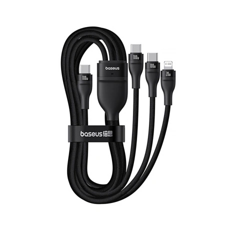BASEUS KABEL 3W1 USB-C DO LIGHTNING 1,5M DO IPHONE 12 13 14 100W Z 3 KABLAM