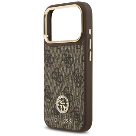GUESS ETUI 4G STRASS LOGO DO IPHONE 17 PRO MAGSAFE Z BŁYSZCZĄCĄ