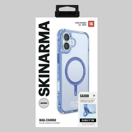 Skinarma etui Saido iPhone 16 6.1       Magnetic Charging niebieski/blue
