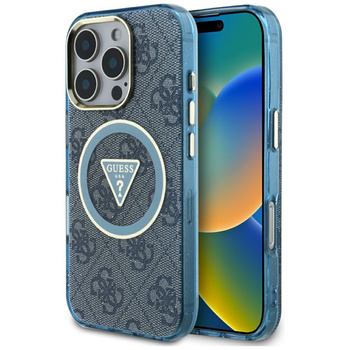 GUESS ETUI DO IPHONE 16 PRO MAX DO MAGSAFE IML METAL GLITTER CIRCLE