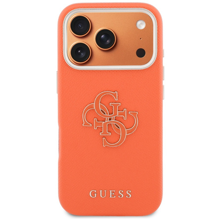 Etui Guess FW Resin Logo do iPhone 17    Pro pomarańczowy