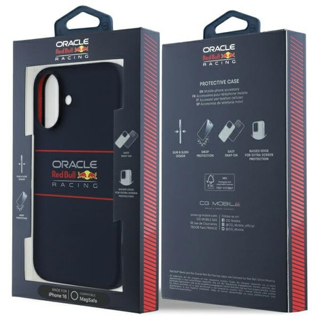 Red Bull RBHMP16S24SIHSRV iPhone 16 6.1 hardcase granatowy/navy Silicone Horizontal Logo MagSafe