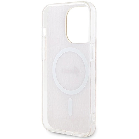 Etui Guess IML 4G MagSafe na iPhone 15 Pro - różowe