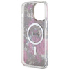 Etui Guess GUHMP14XHCFWSA na iPhone 14 Pro Max 6.7" zielony/khaki hardcase Flower MagSafe