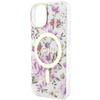 Etui Guess GUHMP14SHCFWST na iPhone 14 - przezroczyste hardcase Flower MagSafe