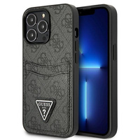 Guess GUHCP13LP4TPK iPhone 13 Pro / 13 6,1" czarny/black hardcase 4G Triangle Logo Cardslot