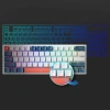 Klawiatura gamingowa Machenike K500-B61 przewodowa mechaniczna podświetlana Red Switch - biało-niebieska