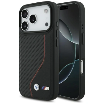 BMW ETUI M CARBON LINE LOGO MAGSAFE DO IPHONE 17 PRO CASE Z OCHRONĄ