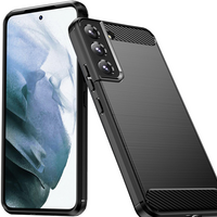 Carbon Case etui Samsung Galaxy S23+ elastyczny silikonowy karbonowy pokrowiec czarne