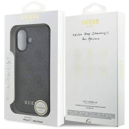 GUESS ETUI 4G CHARMS COLLECTION MAGSAFE DO IPHONE 17 Z LUKSUSOWYM