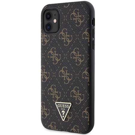 Etui Guess 4G Triangle Metal Logo na iPhone 11 / XR - czarne