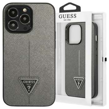 GUESS ETUI DO IPHONE 13 PRO MAX 6,7 Z TWARDEJ SKÓRY SAFIANO TRIANGLE LOGO