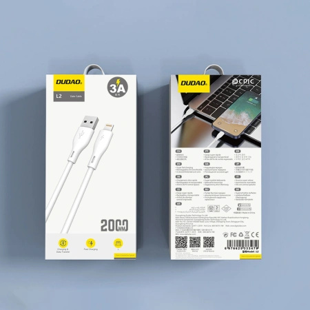 DUDAO KABEL USB-A DO LIGHTNING 3A 2M DO IPHONE 11 12 13 14 15 PEŁNE