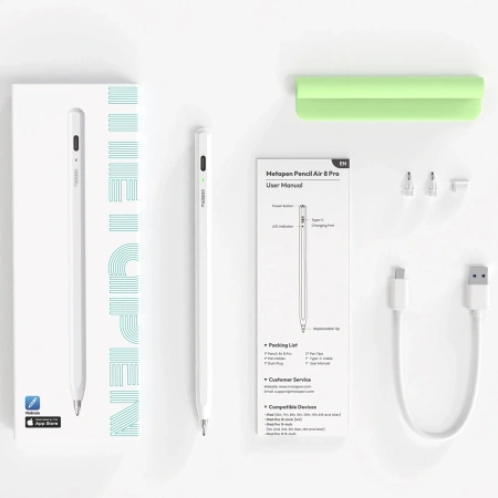 Rysik Metapen Pencil Air8 Pro do iPada - biały
