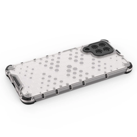 HURTEL ETUI POKROWIEC HONEYCOMB DO SAMSUNG GALAXY M53 5G Z ŻELOWĄ RAMKĄ