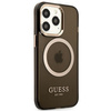 Guess GUHMP13LHTCMK iPhone 13 Pro / 13 6,1" czarny/black hard case Gold Outline Translucent MagSafe