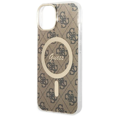 Etui Guess GUHMP14MH4STW na iPhone 14 Plus 6.7" - brązowe 4G MagSafe