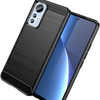 Carbon Case etui Xiaomi 12 Lite elastyczny silikonowy karbonowy pokrowiec czarne