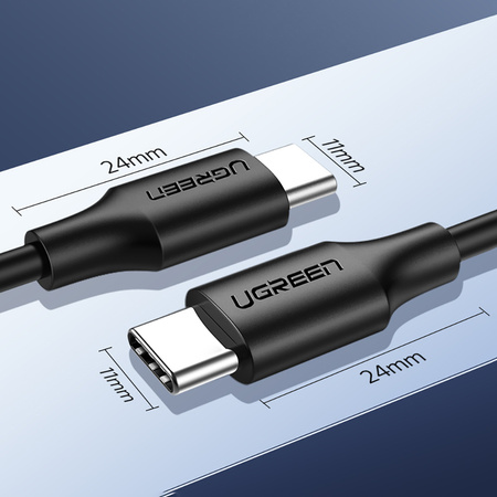 Ugreen kabel USB Typ C do ładowania i transferu danych 3A 3m czarny (60788)