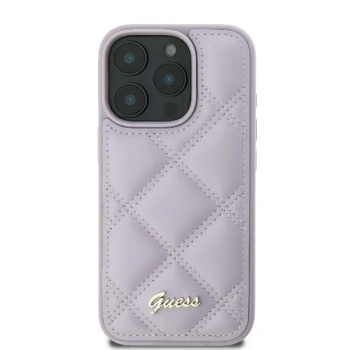 GUESS ETUI HARD CASE DO IPHONE 16 6.1 QUILED METAL LOGO DO IPHONE 16 Z LOGO