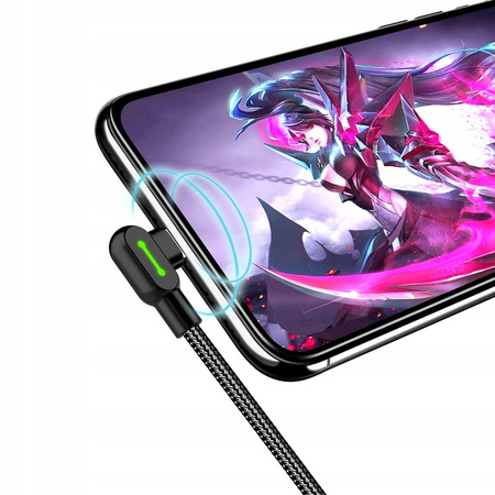 McDodo phone cable, Fast charging, 90° LED angle, for iPhone 1.2m