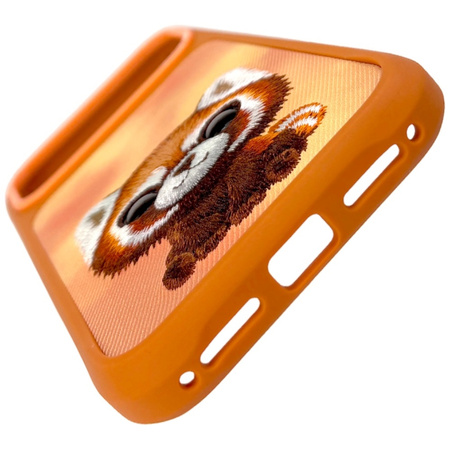 Etui Nimmy Big Eyed Pet 2.0 Raccoon do   iPhone 17 Pro Max pomarańczowy