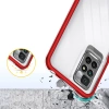 Clear 3in1 etui do Xiaomi Redmi 10 żelowy pokrowiec z ramką czerwony