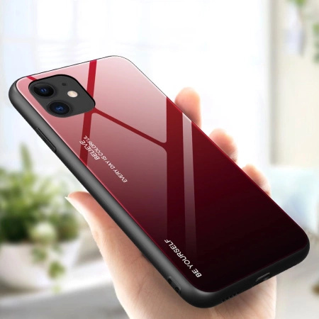 HURTEL ETUI POKROWIEC GRADIENT GLASS DO IPHONE 12 MINI ZE SZKŁEM HARTOWANYM