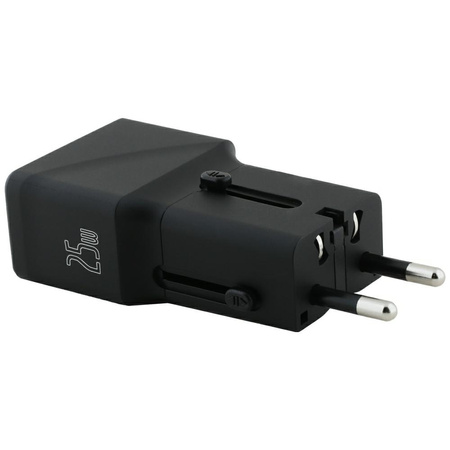 Ładowarka sieciowa TUMI Travel Adapter   25W USB-C / USB-A + Kabel USB-C/USB-C czarny