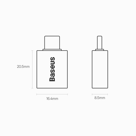 Baseus Ingenuity Series przejściówka adapter z USB Typ C do USB-A 3.2 gen 1 czarny (ZJJQ000001)