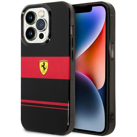 Etui Ferrari FEHMP14XUCOK na iPhone 14 Pro Max 6.7" - czarne IMD Combi Magsafe