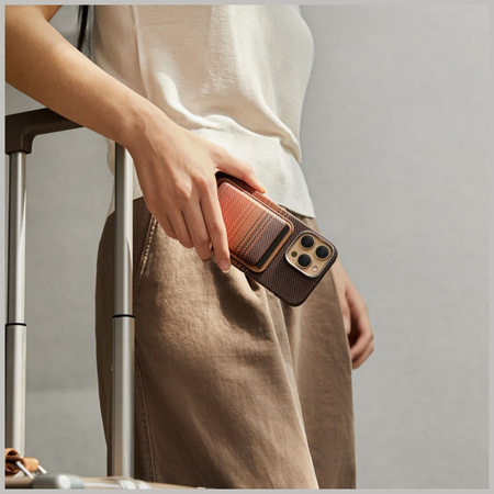 Portfel magnetyczny PITAKA Woven Wallet MagSafe do telefonu sunset