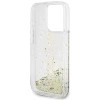 Etui Guess Liquid Glitter Gold Stripes na iPhone 15 Pro Max - przezroczyste