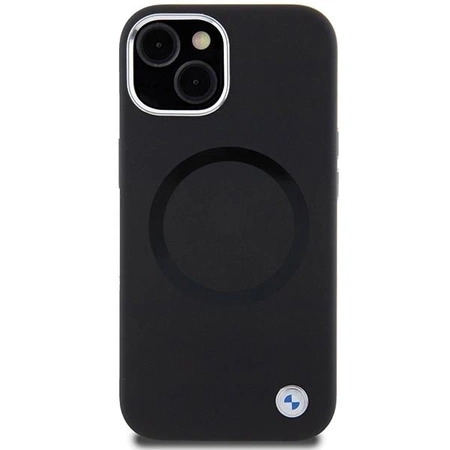 Etui BMW Signature Liquid Silicone MagSafe na iPhone 15 - czarne