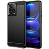 Carbon Case etui Xiaomi Poco X5 Pro 5G elastyczny silikonowy karbonowy pokrowiec czarne