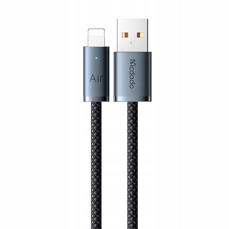 MCDODO KABEL USB-A LIGHTNING SZYBKIE ŁADOWANIE DO TELEFONU LED CZARNY 2M
