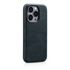 iCarer Oil Wax Premium Leather Case skórzane etui iPhone 14 Pro magnetyczne z MagSafe ciemnoniebieski (WMI14220702-BU)