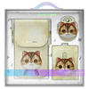 Nimmy Zestaw 3w1 torebka na telefon +    portfel + etui na lokalizator khaki Big Eyed Pet 2.0 Cat